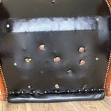 Ancien fauteuil Chesterfield Victoria / vintage / noir