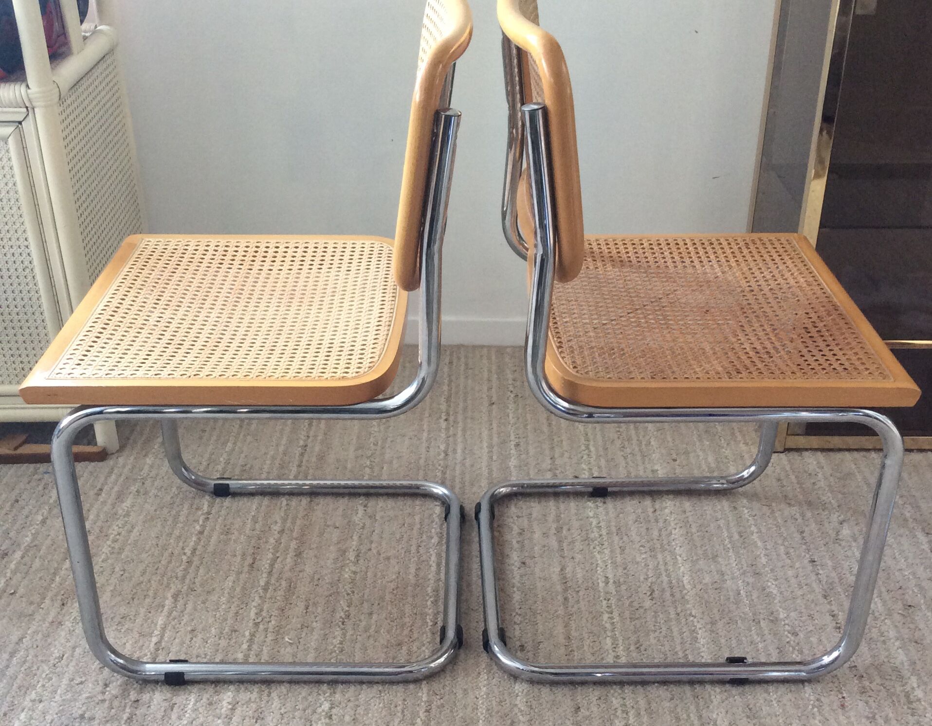 Pair of chairs Marcel Breuer Cesca B32
