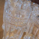 6 cut glasses made of thick glass
