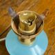 Lampe en opaline blanche et bleue 