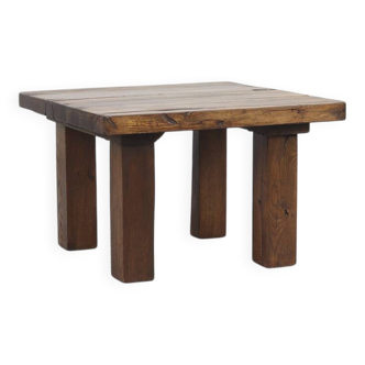 Vintage Rustic Brutalist Coffee Table