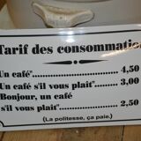 Enamelled plate "consumer tariff"