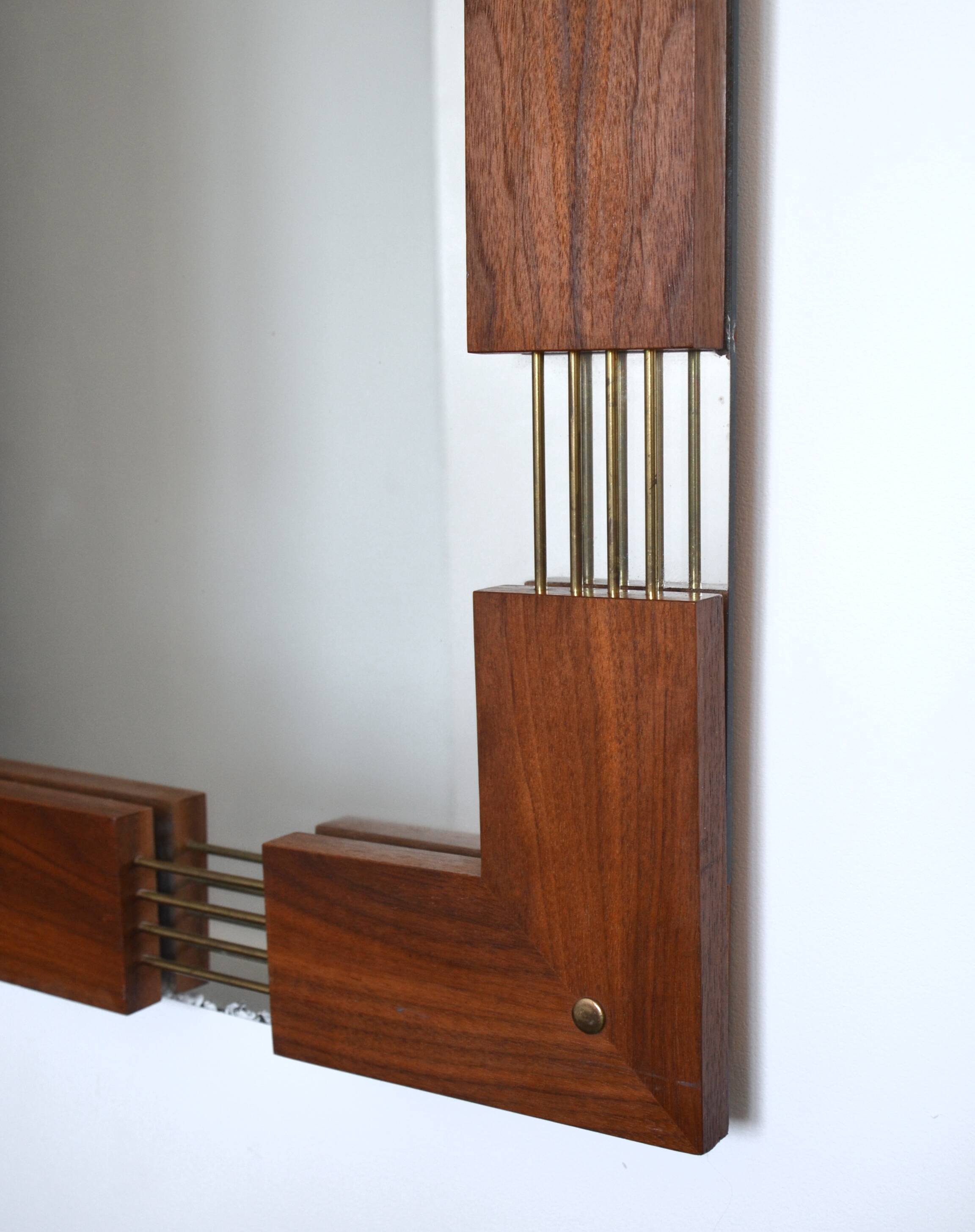 Mid 20th century wall mirror by Glass & Tra, Sweden 1960s - 120x80cm