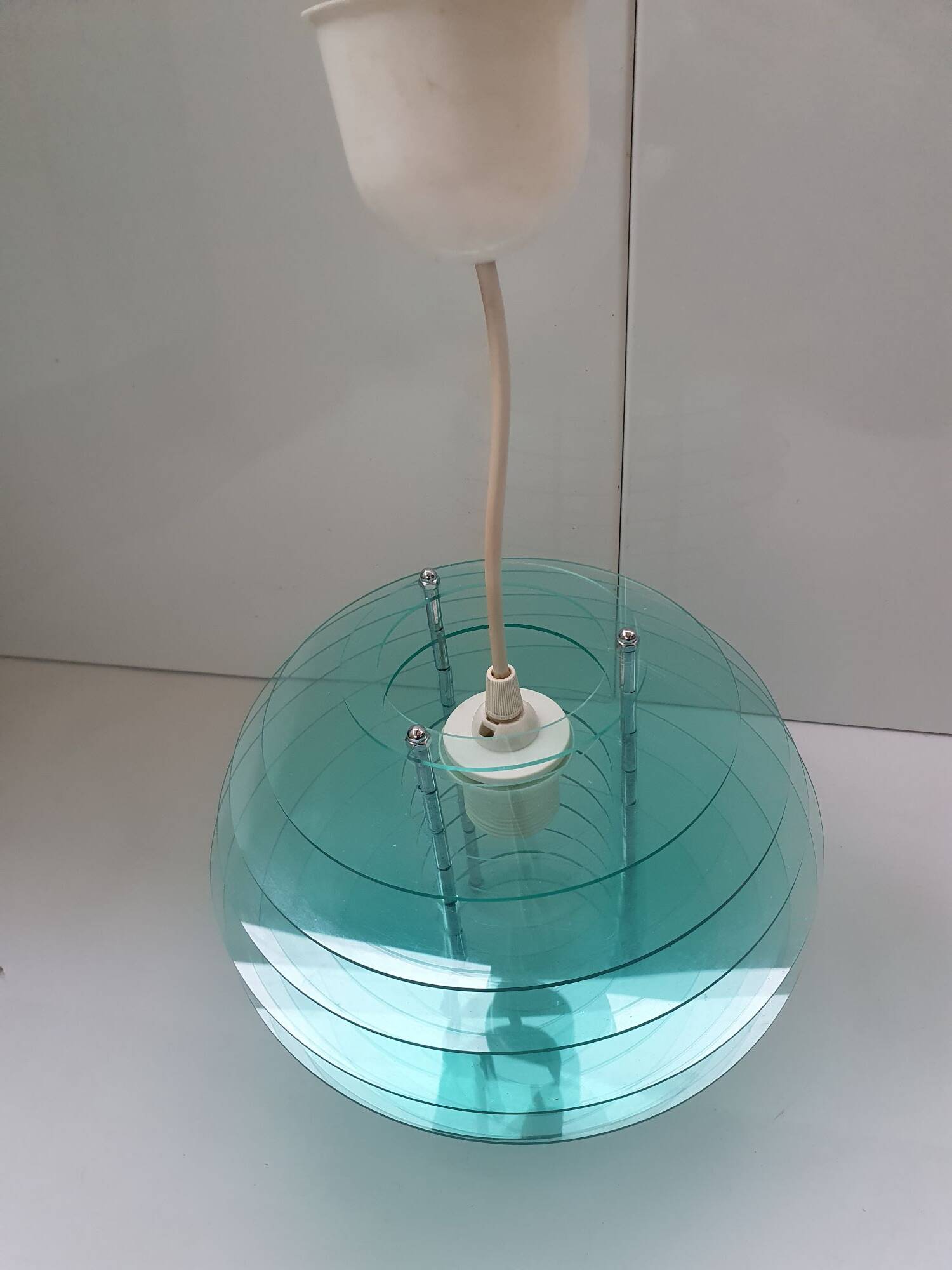 Vintage green globe design hanging lamp