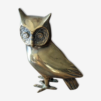 Owl in solid brass and vintage