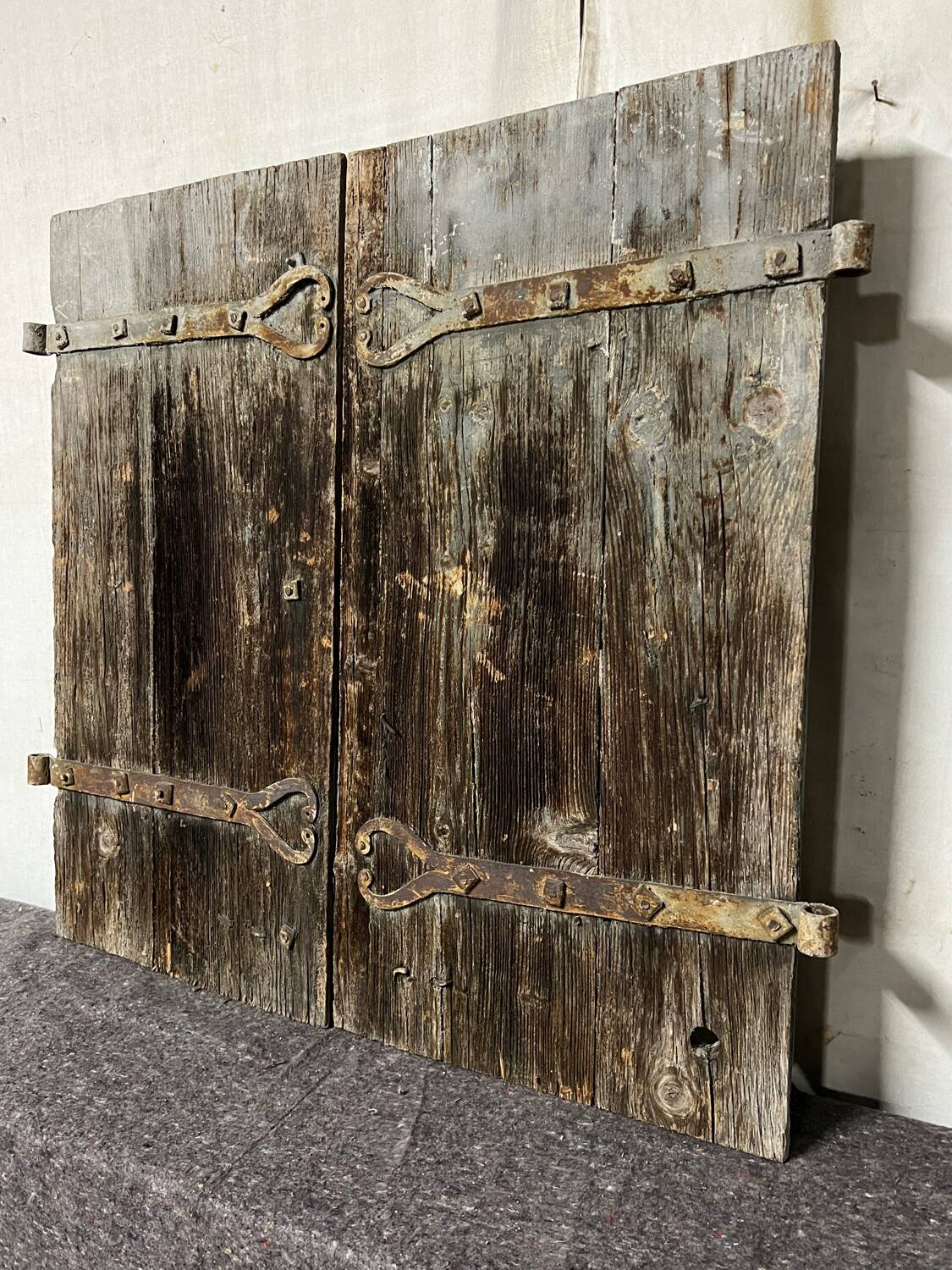 Pair of old shutters