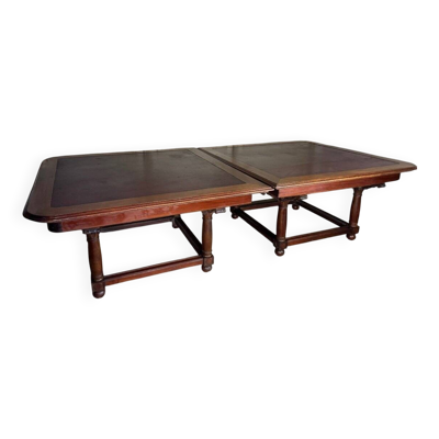 Paire de tables de bibliothèque en acajou, vers 1880