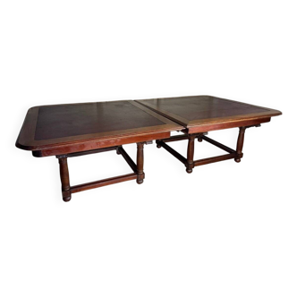 Paire de tables de bibliothèque en acajou, vers 1880