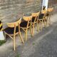 (Lot) 5 chaises modèle Banane estampillées Lutherma (Restaurées)