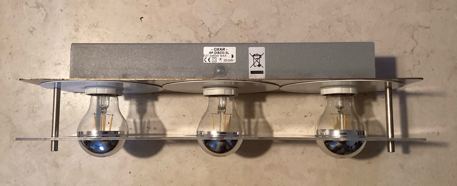 Jocelyne Trocmé wall lamp for Oxar, Space Age 1970