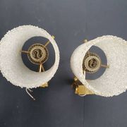 Pair of vintage 1970s perspex wall sconces.
