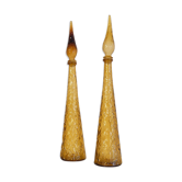 Pair of vintage Italian decanters "empoli"