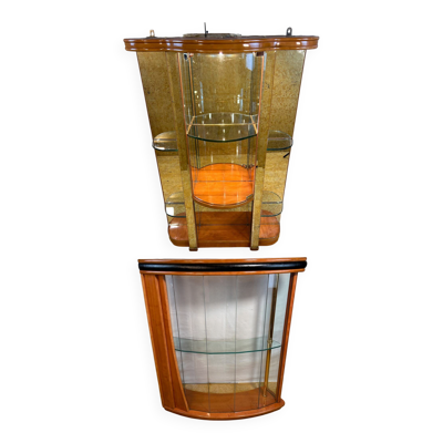 Vitrine suspendue et comptoir à parfums de style Art déco – Ancienne parfumerie anglaise