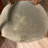 Pair of Louis XVI style medallion armchairs