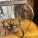 Occasional table in wrought iron and marble