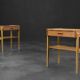 Vintage Mid-Century Scandinavian Modern Teak Nightstands, 1960s, Set of 2