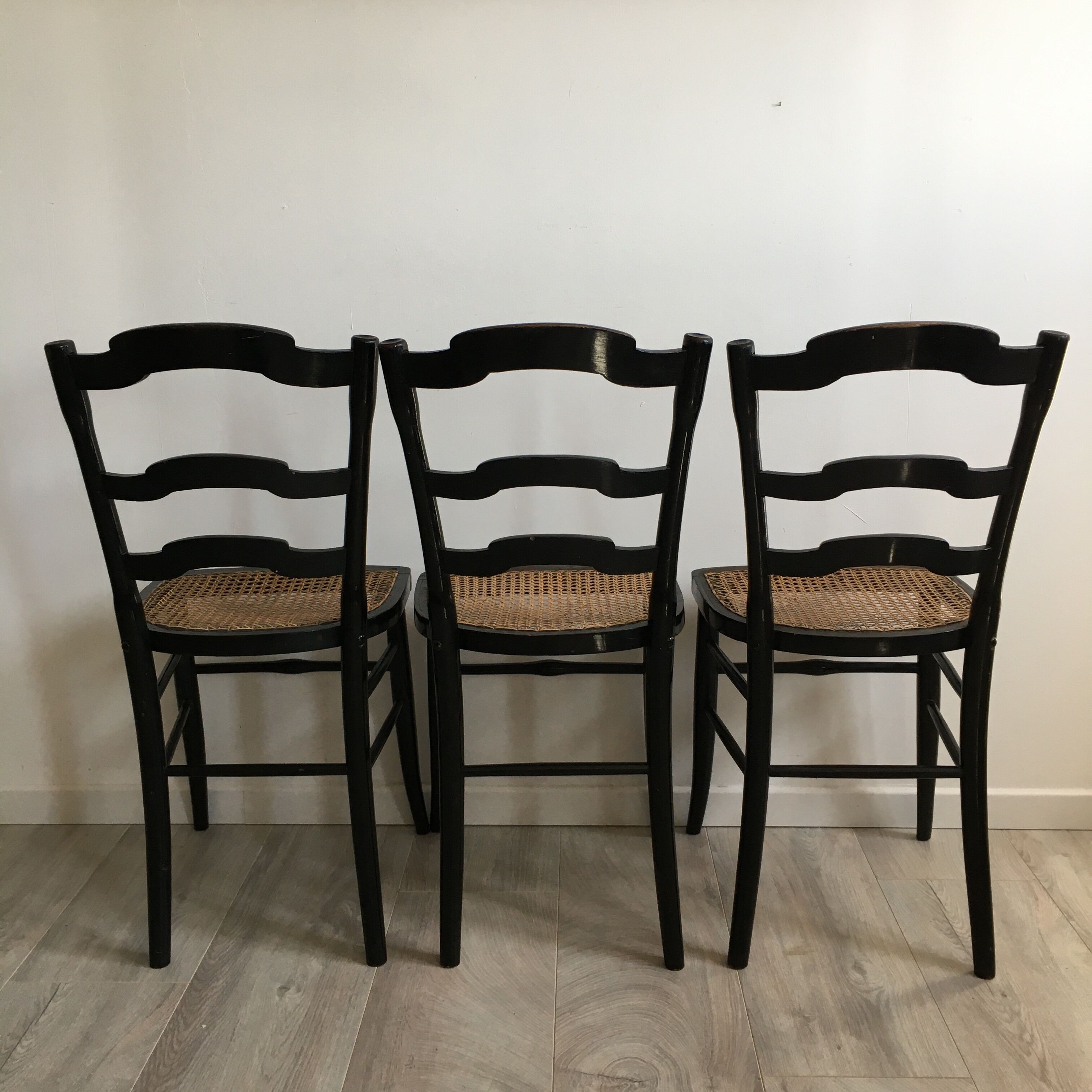 Suite of 3 chairs - late 19th - stamp F.Carton