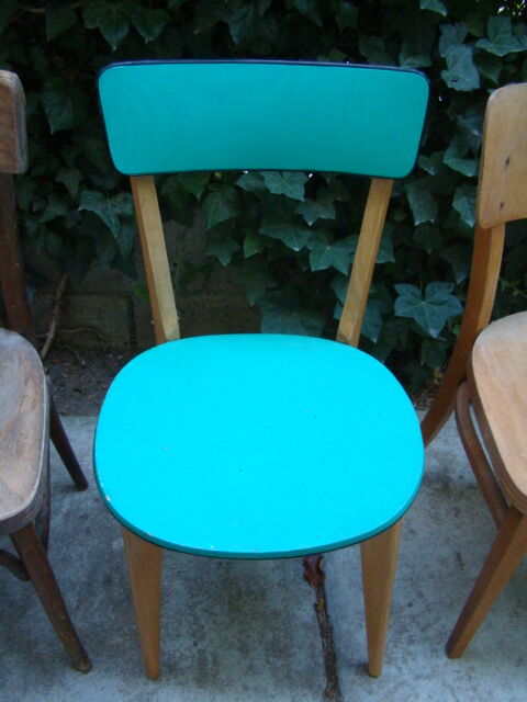 Lot of four old bistro chairs