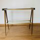 Vintage console in wood, glass and gold metal