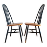 Duo de chaises vintage Ercol, modèle Quaker, meubles sièges anciens