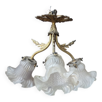 Ancien lustre en bronze Empire