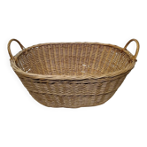 Grand panier en osier vintage