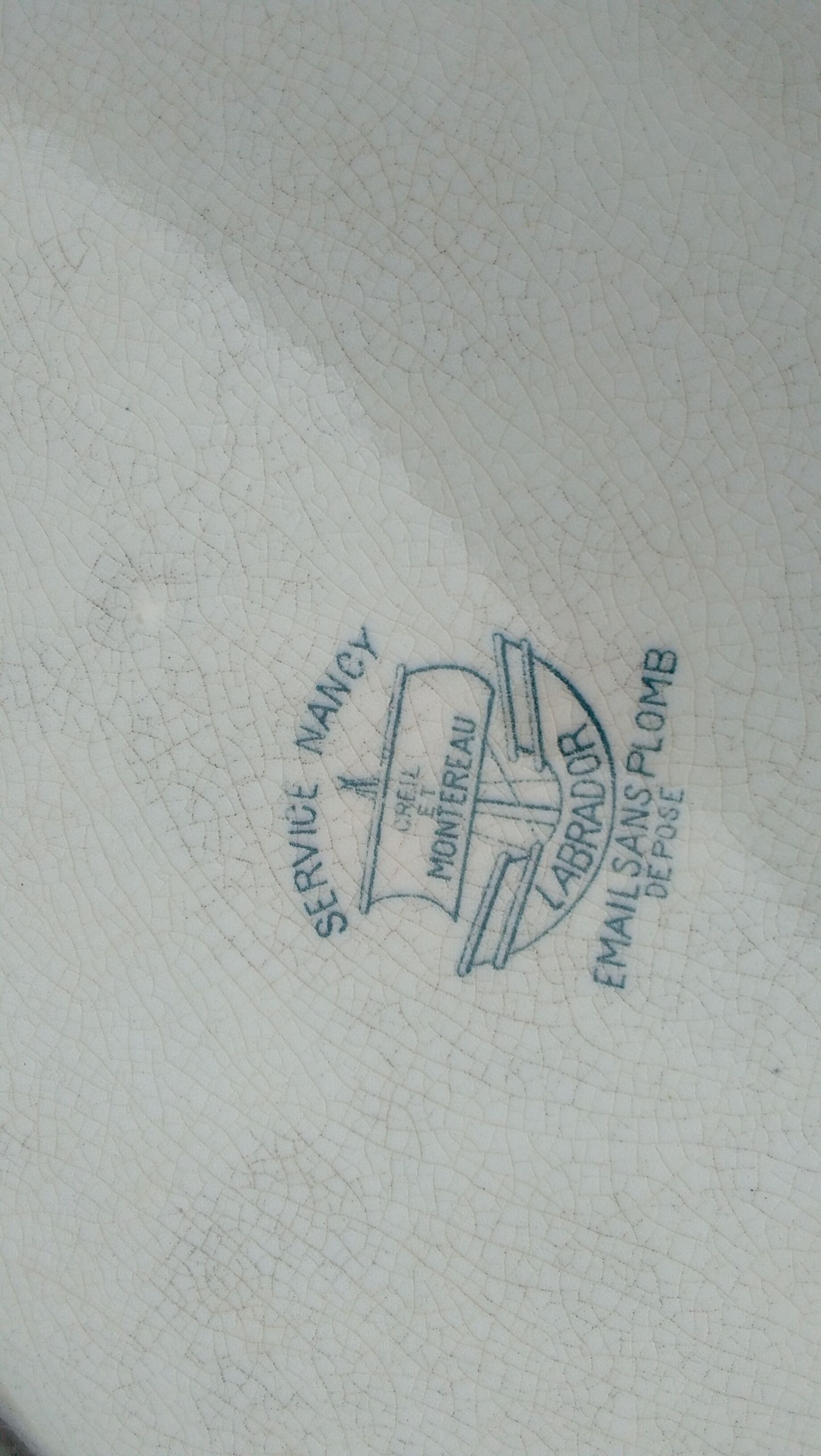 Creil and Monterau Oval Plate - Nancy Service