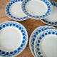 6 old flat plates made of iron earth
