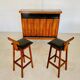 Mid-century rosewood bar and stools by Niels Erik Glasdam Jensen 1960s