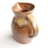 Turned stoneware pitcher