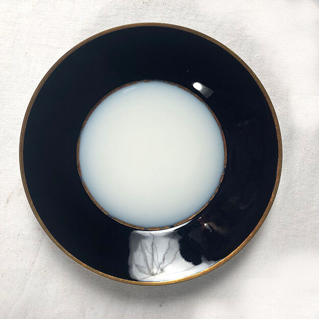 Together, Limoges, Jean Pouyat cups and sub-cups blue oven background