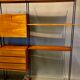 Flexible shelf teak and metal design scandinavian 1950