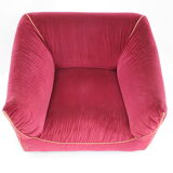 1970s pair of italian armchairs in velvet