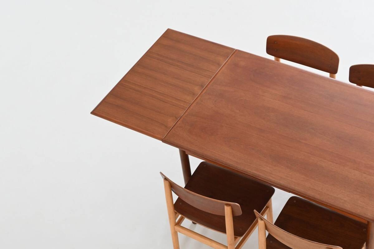 Table à manger extensible scandinave en teck, Danemark 1960
