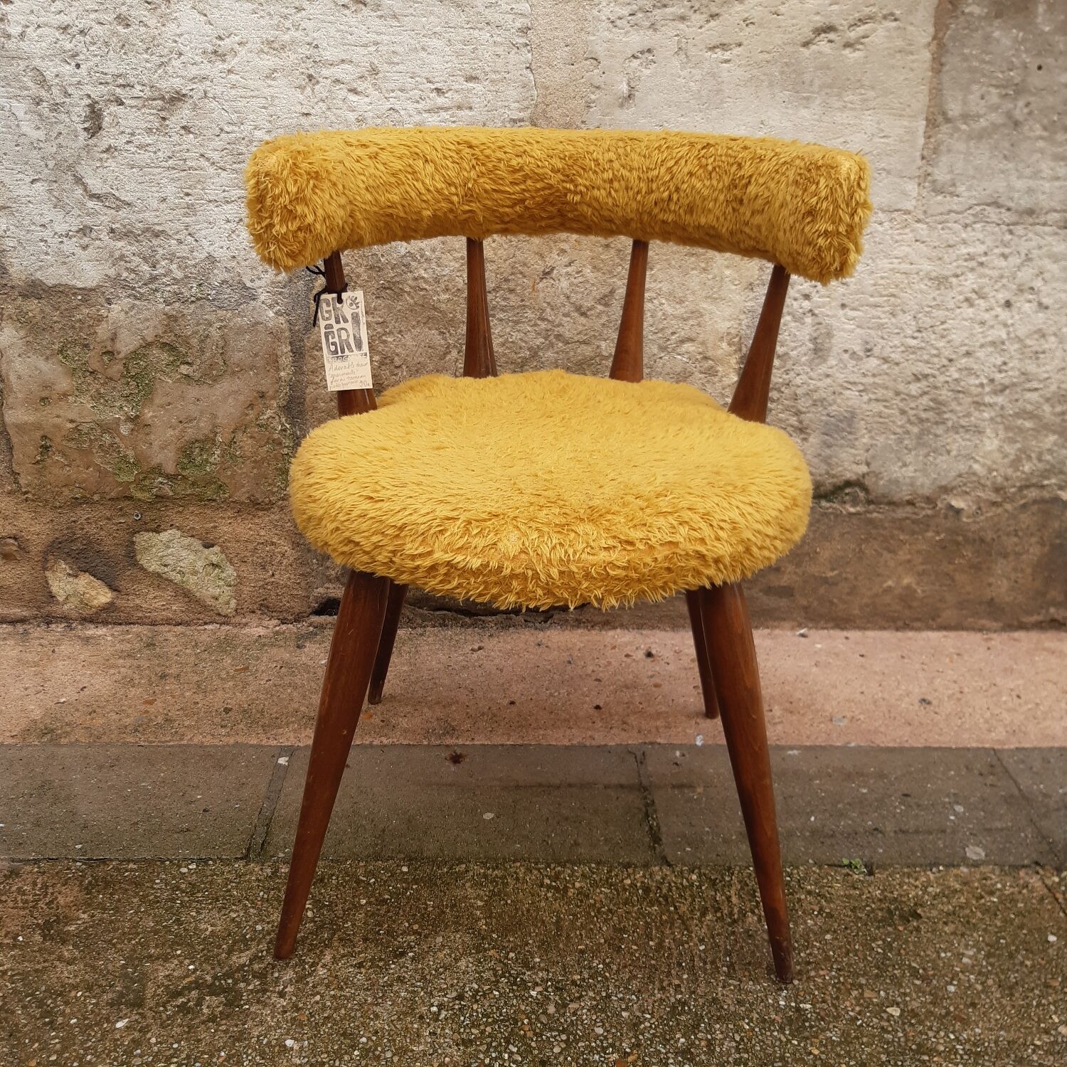 Mustard moumoute armchair