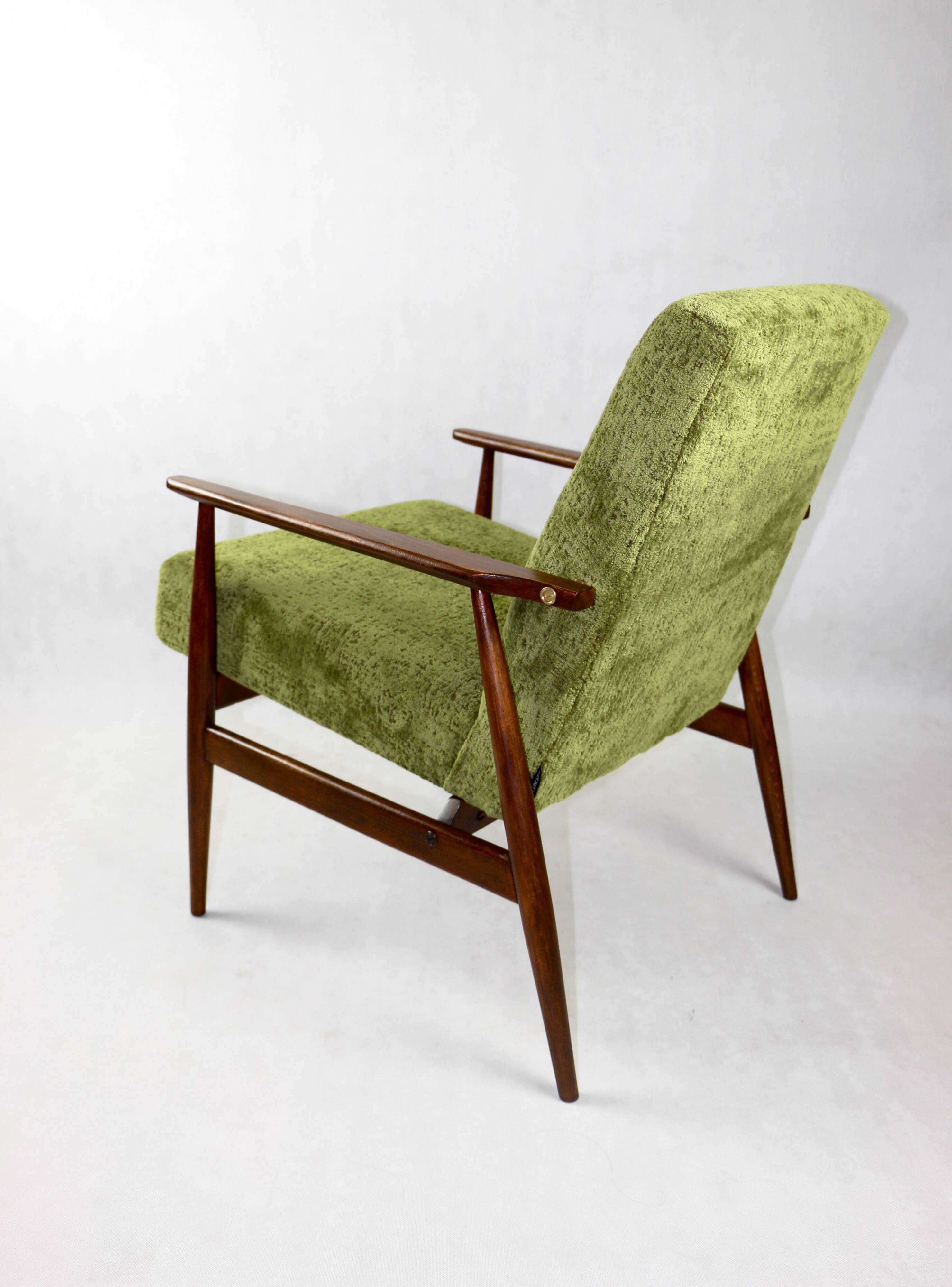 Vintage Green Olive Fox Easy Chair, 1970s