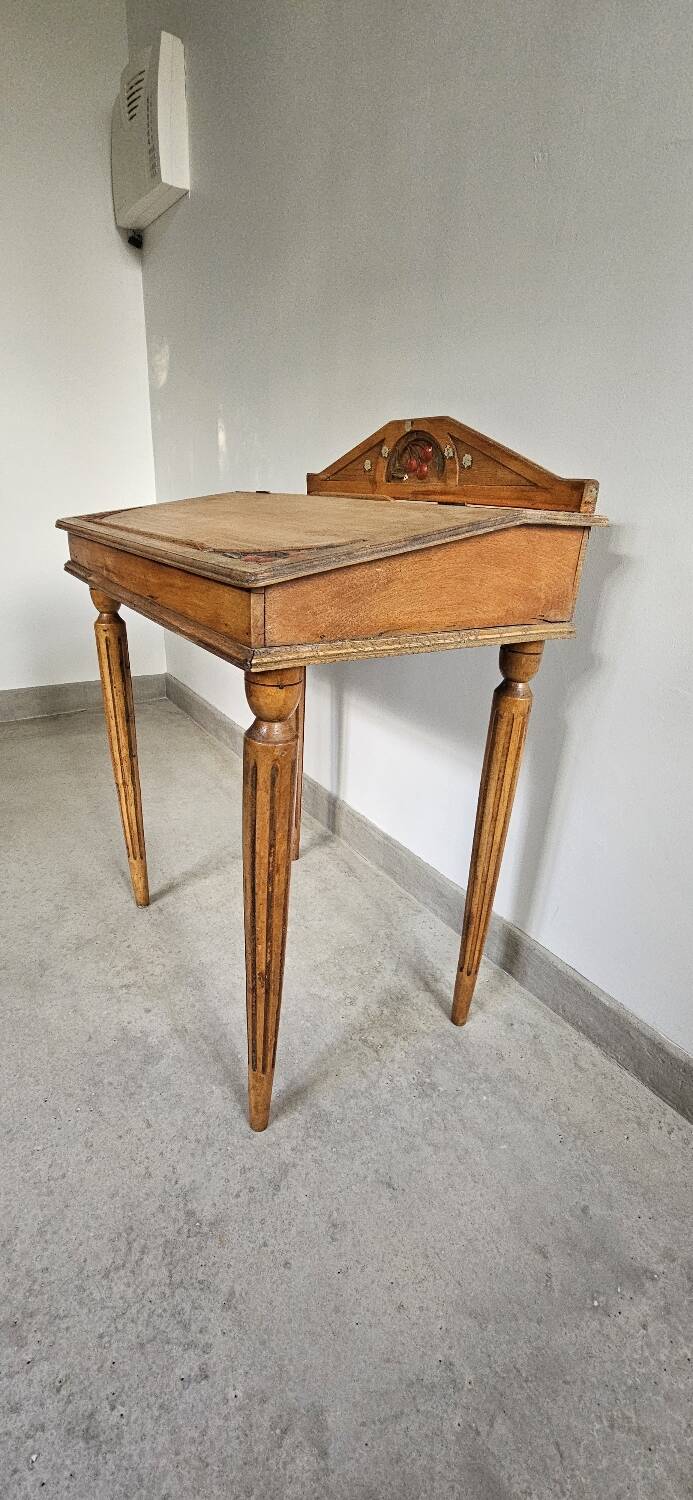 Ensemble pupitre d'écolier et sa chaise vintage