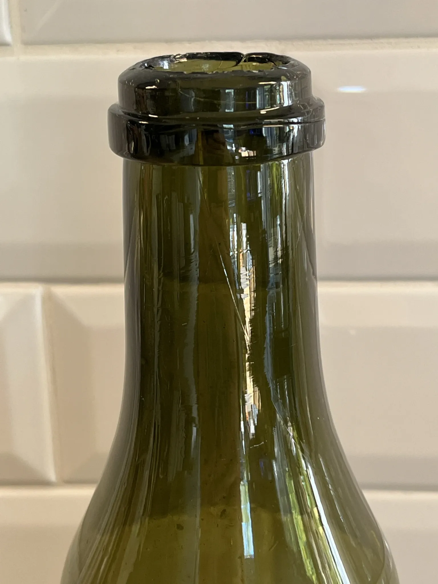 Glass vase bottle