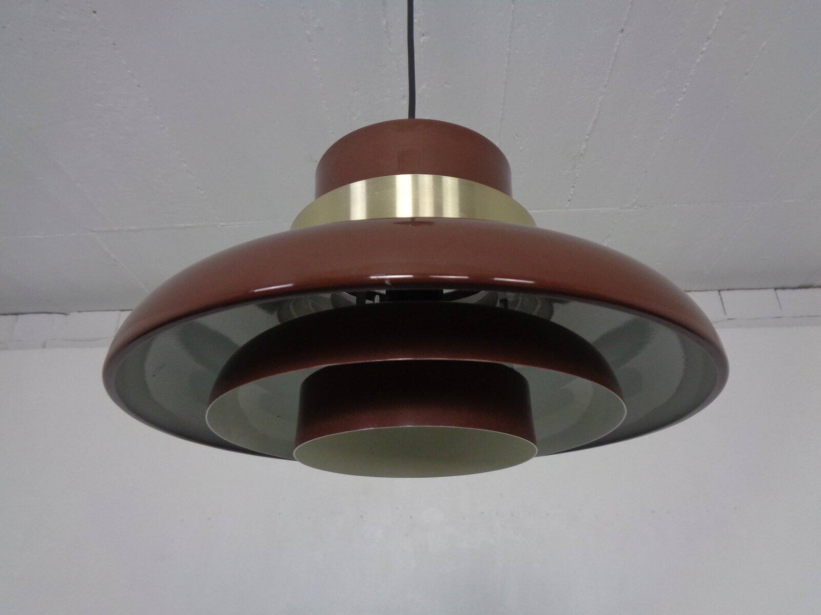 Lamella Ceiling Lamp by Carl Thore for Granhaga Metallindustri, Sweden, 1960s