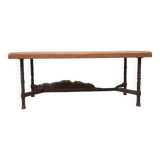 Table basse art populaire moderniste brutalist forme libre 1950 fer forgé