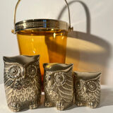 3 owls golden brass owl