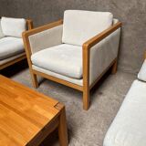 Ensemble canapés fauteuil table basse design 1980