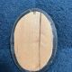 Witch mirror from the Napoleonic III era, 23/16.5cm, black, glass, curiosity, antique mirror, decoration.
