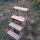 Natural wood escrow chair