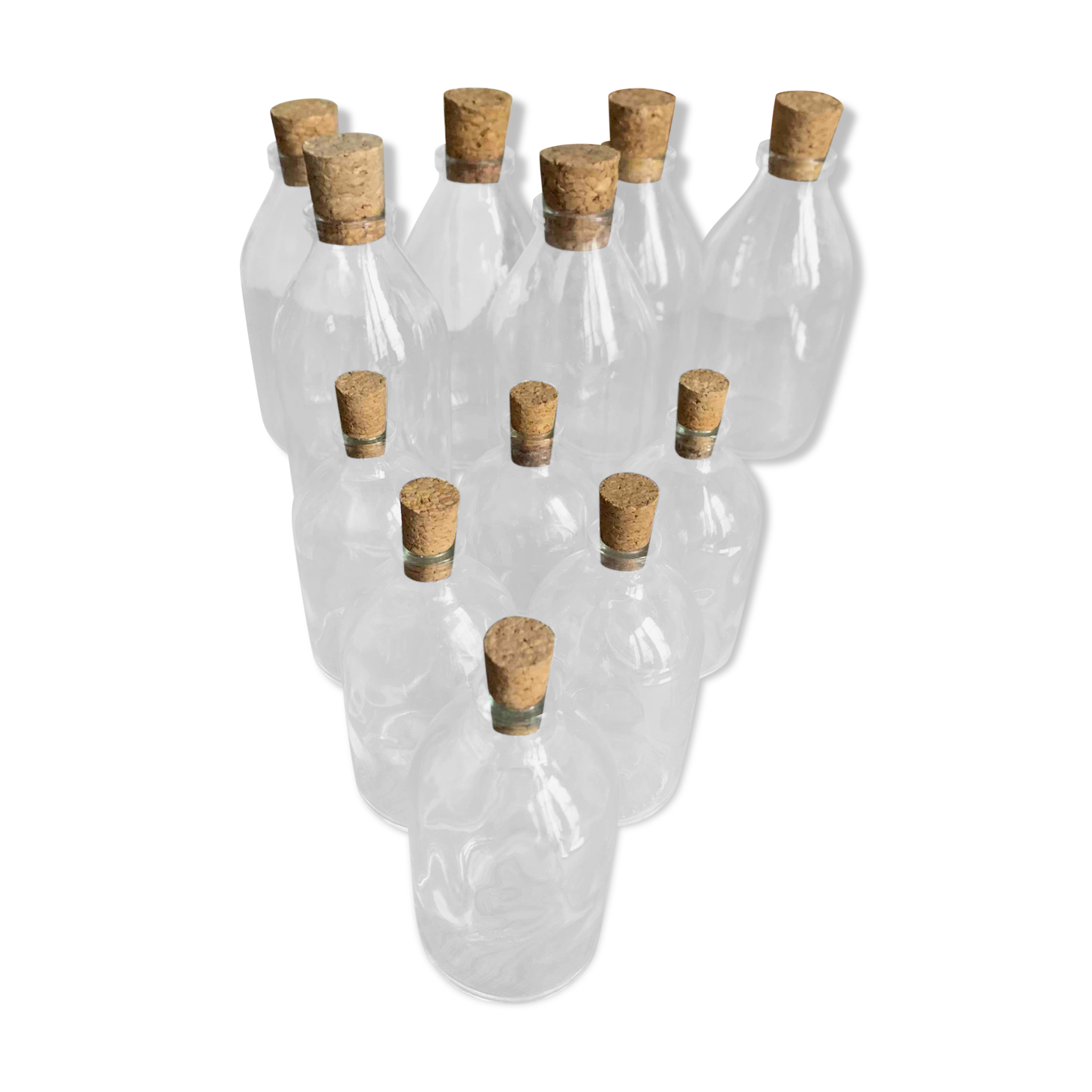 Lot of 16 glass bottles