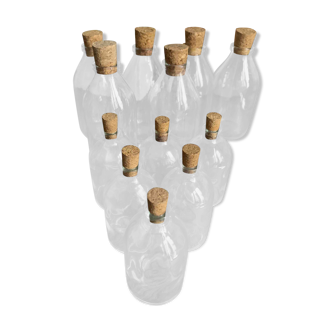 Lot of 16 glass bottles