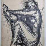 Nude study signed by Maurice de Bus, 1960s, 50 x 60 cm