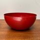 Modern mid-century red enamel bowl sets by Kaj Franck for Finel, Finland, 1960s, set of 4.