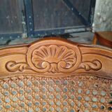 Set of 6 Louis XV chairs in wood and cane