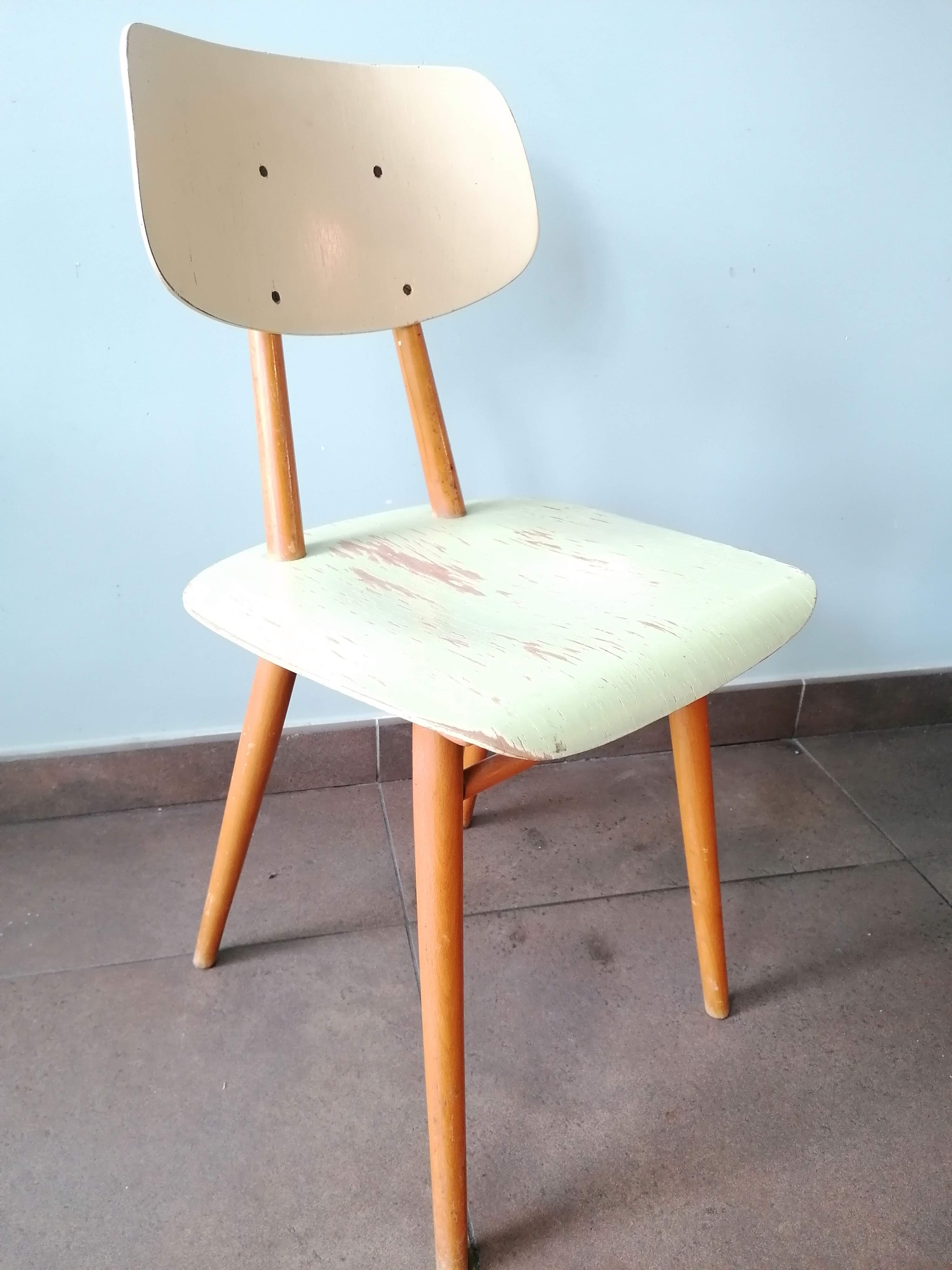Vintage wooden chair, Ton (Thonet) ex Czechoslovakia, 1960